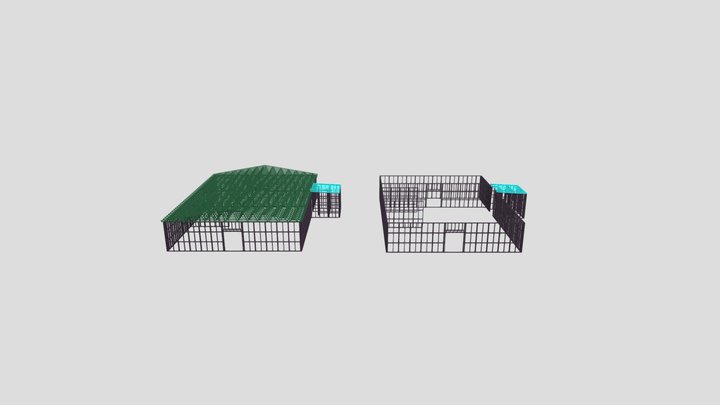 15x20m building 3D 3D Model
