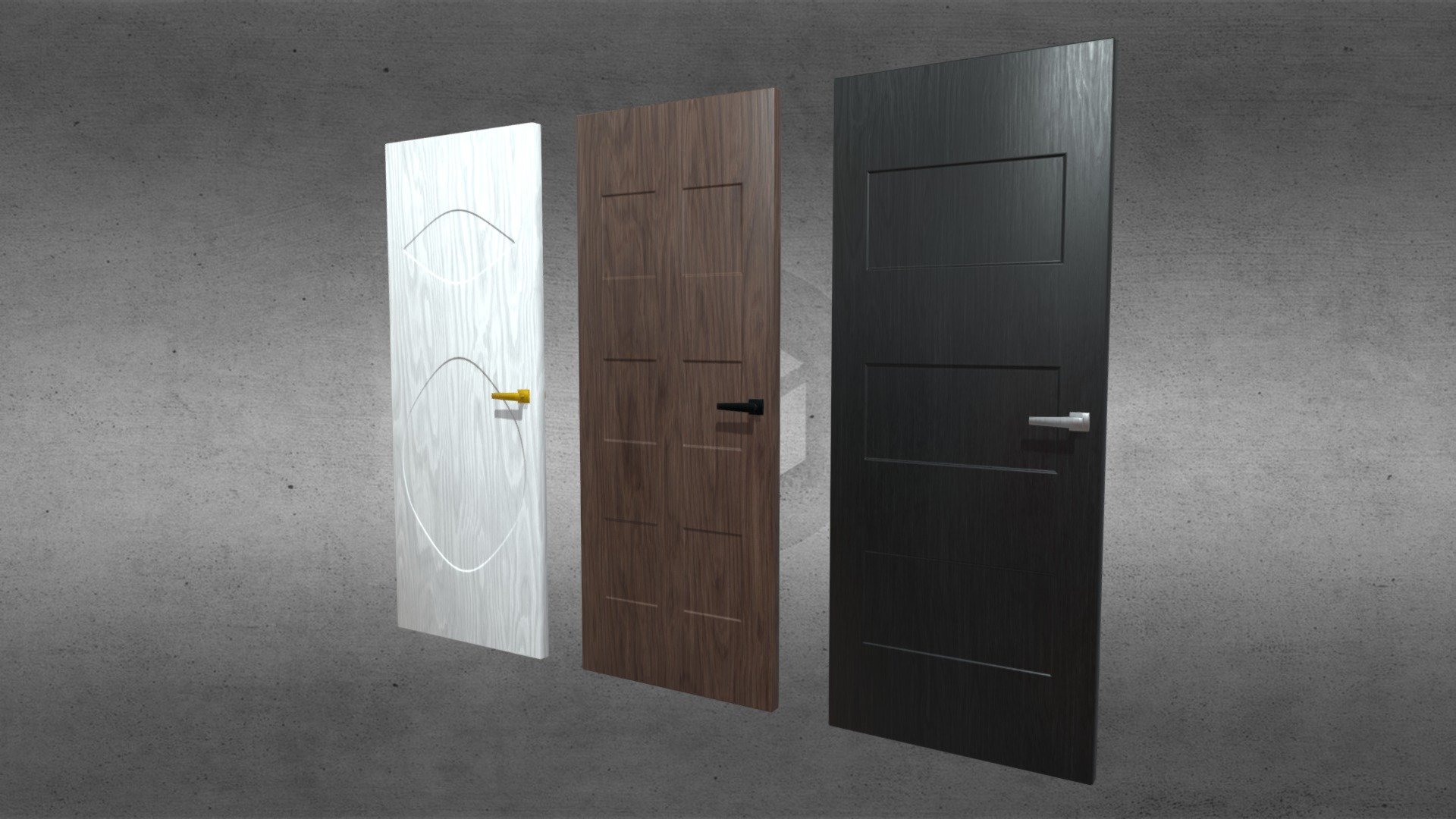 Door | Door with handle | Low poly doors | Двери