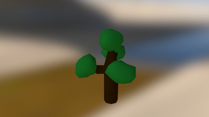 Tree Oak Lowpoly T1 3D Model