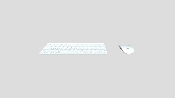 Keyboard & Magic Mouse By Apple 3D Model