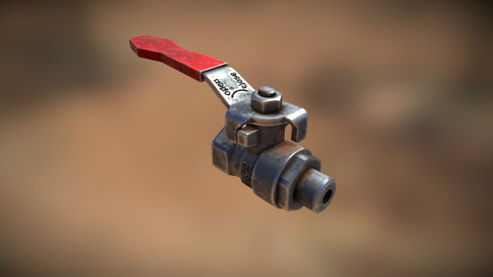 Water Pipe Valve 3D Model