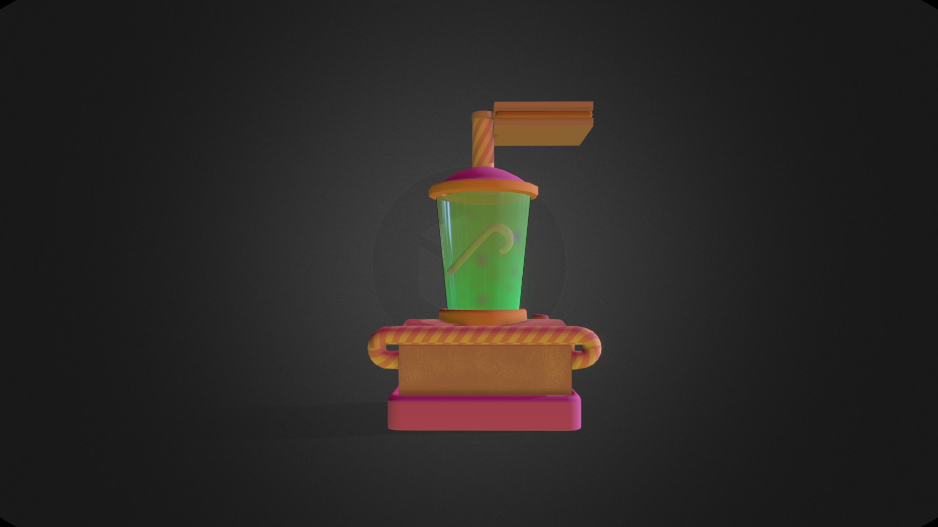 3D model Concept Juice Machine - This is a 3D model of the Concept Juice Machine. The 3D model is about a small toy with a green top.