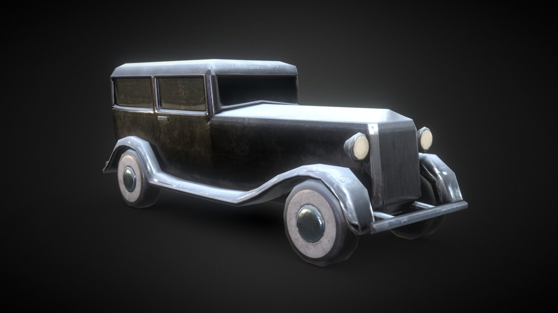 Snowy Low-Poly Wagon