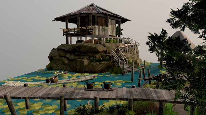 DAE Diorama - Forest loner 3D Model