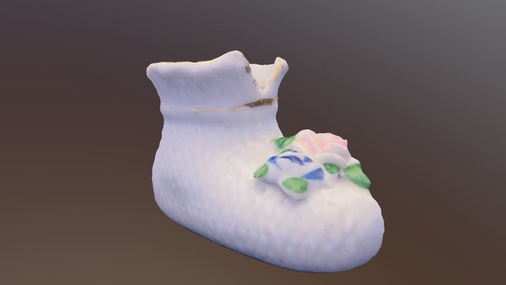 Glazed ceramic shoe 3D Model