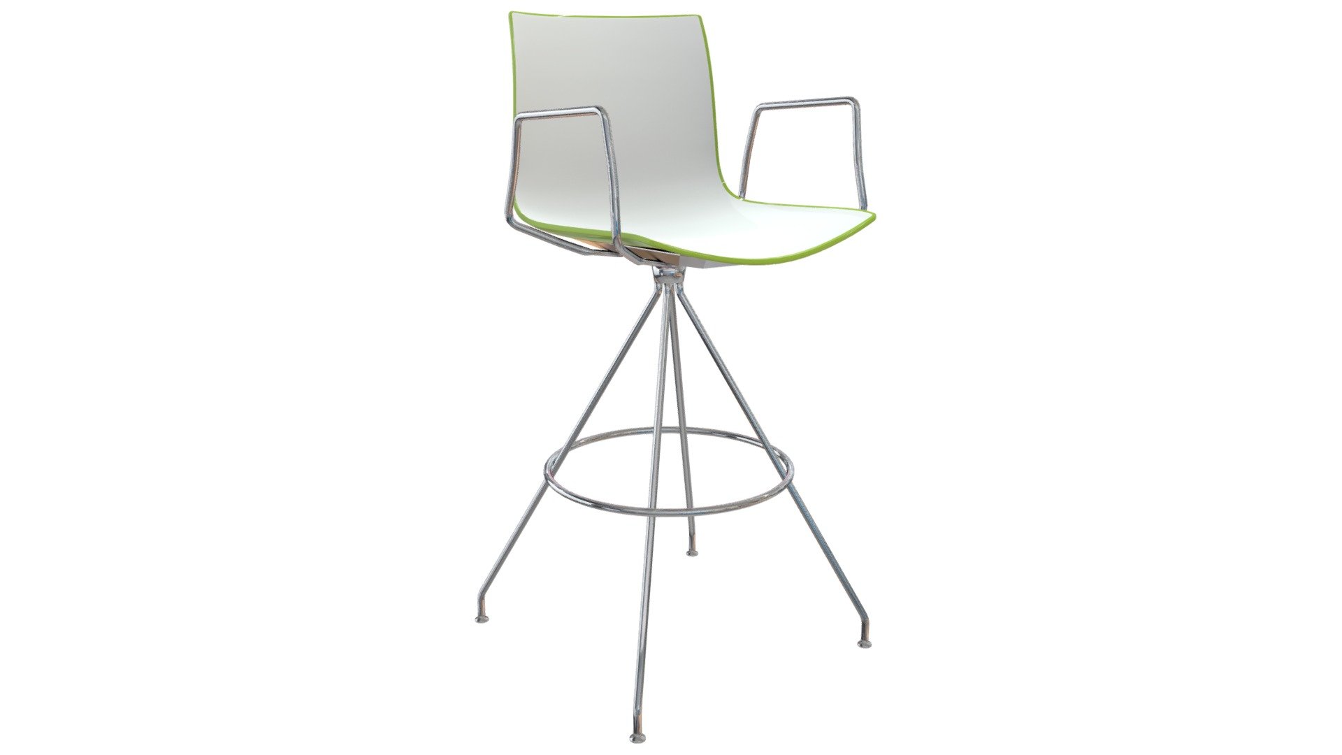 Catifa 46 swiveling, with armrest, white-green
