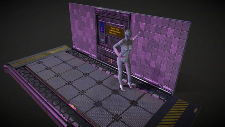 love-bot waiting 3D Model