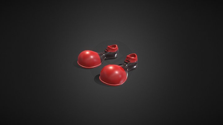Lowpoly Cartoony shoes 3D Model