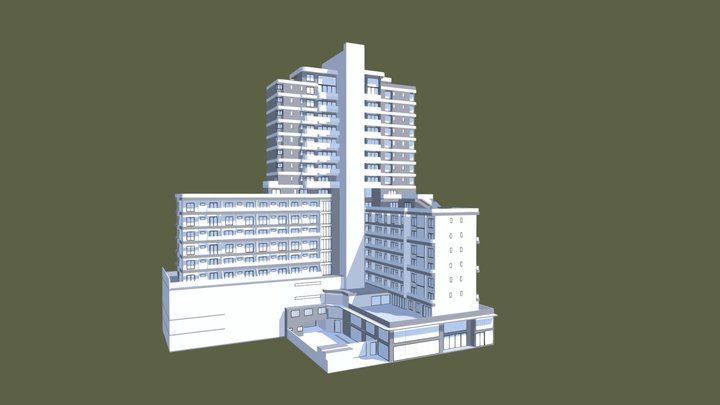 Fachada Bëos & Mon' Verdant_3D 3D Model