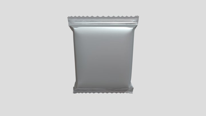 Almond and sea salt chocolate snack bar package 3D Model