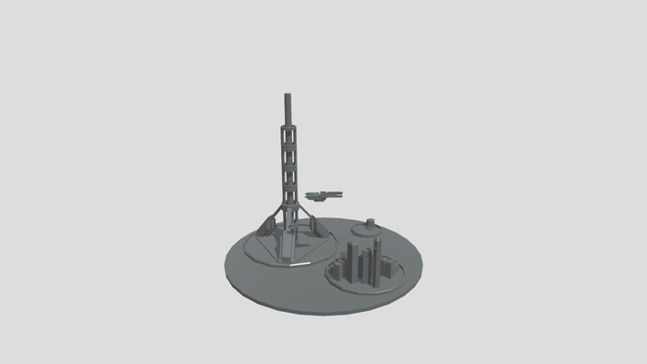 Diorama Simple Grey 3D Model