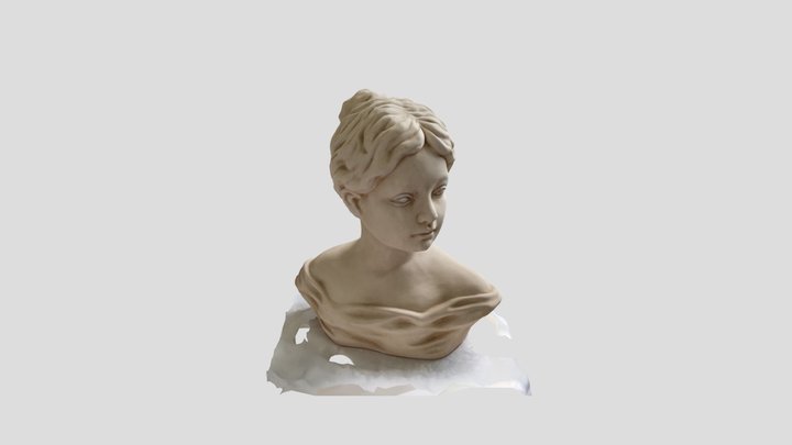Deco Woman Head Ceramic Realityscan 3D Model