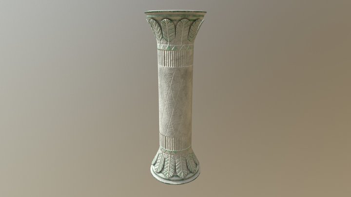 Mesopotamia styled pillar 3D Model