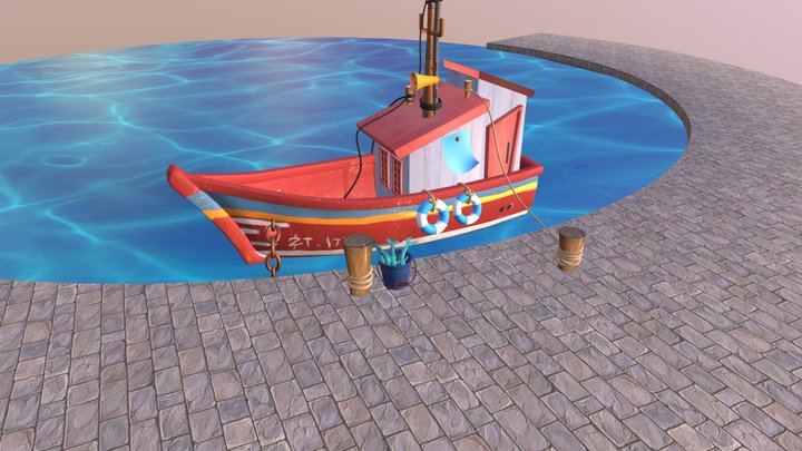 stylized_boat 3D Model