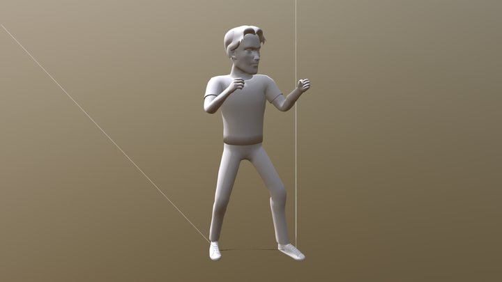 Mike Kick Animation 3D Model