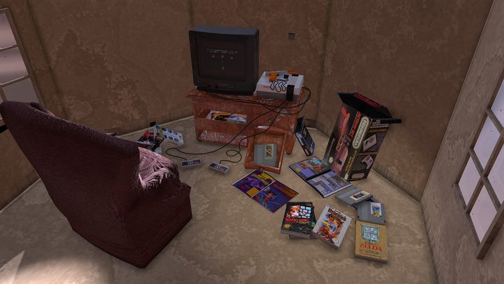 Nintendo Entertainment System - 85' Scene 3D Model