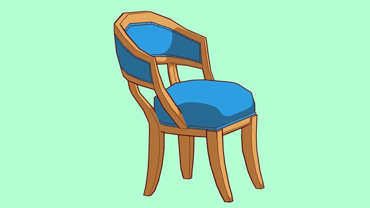 Cartoon Chair 3D Model