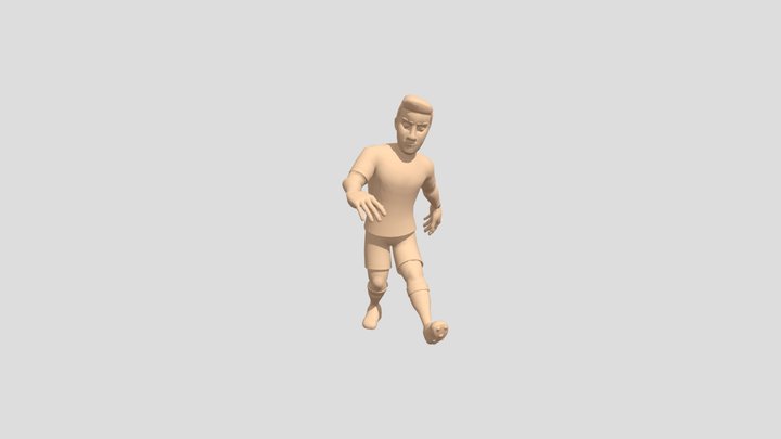 Футболист_с_Анимацией2 3D Model
