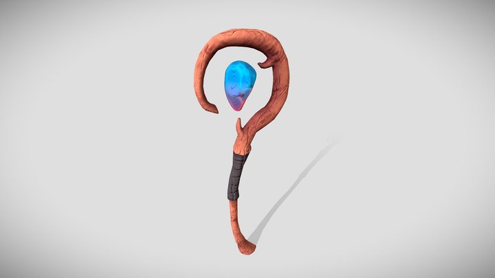 Magical Staff - Low Poly Game Asset 3D Model