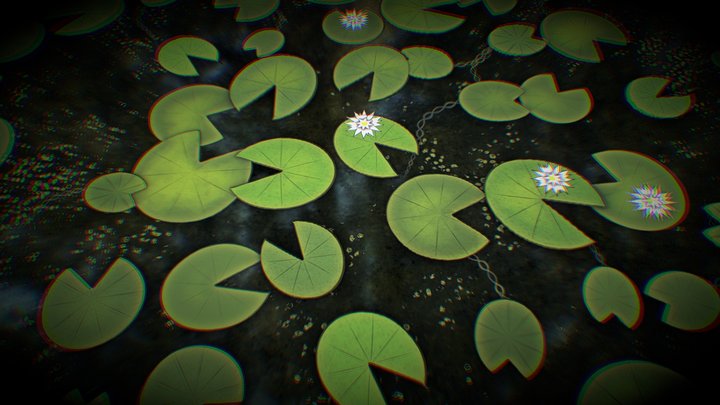 Water Lilies | Tile Texture – Kostenloses 3D-Modell STL