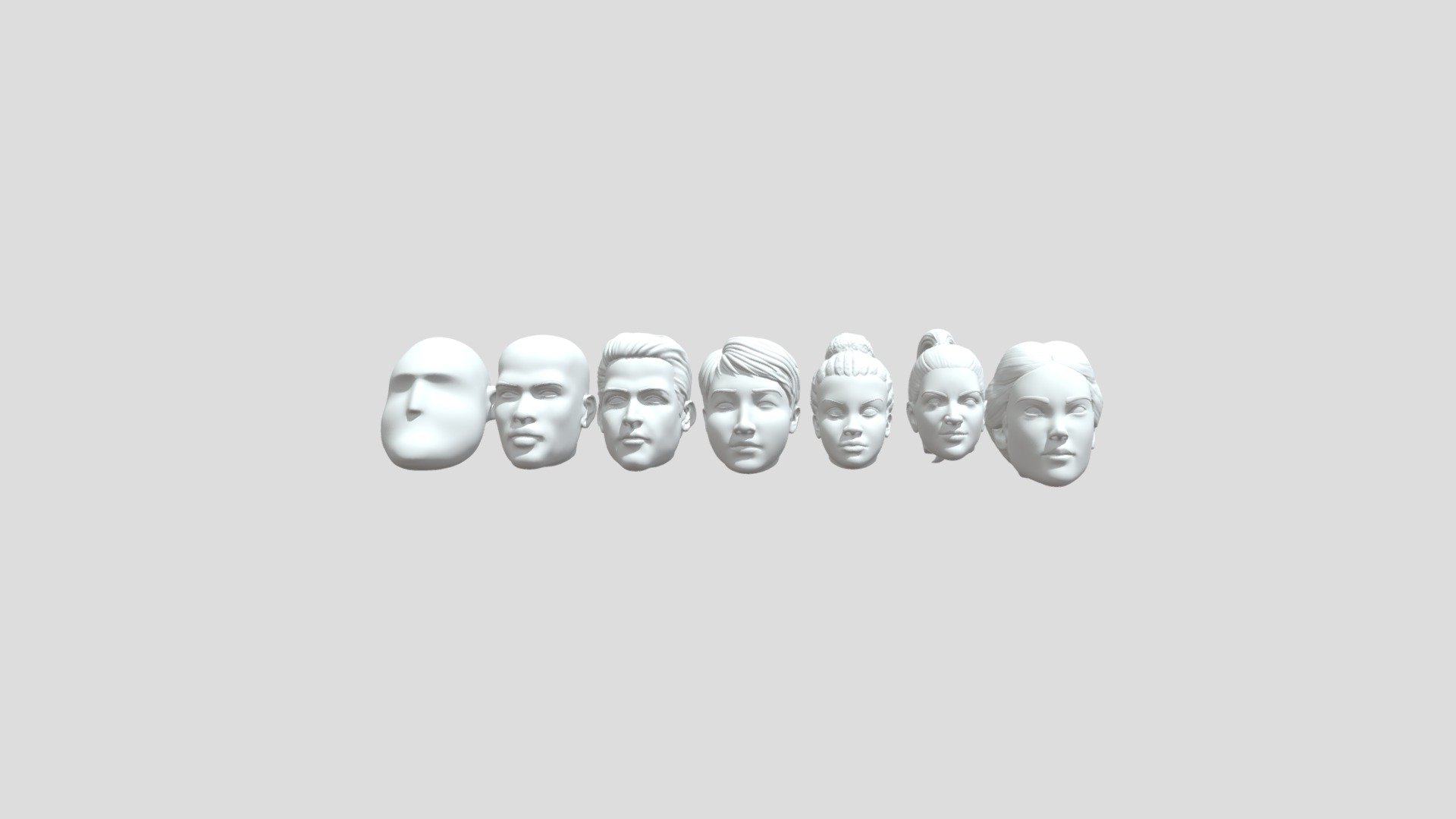 Blank Head Collection - Download Free 3D Model By CREATRBOI [cfdb25d ...