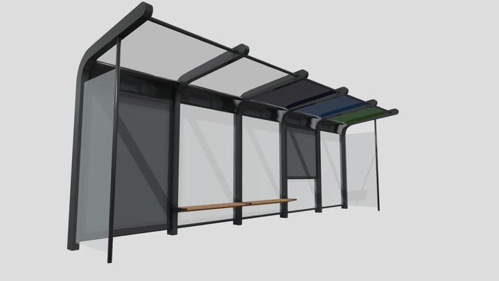 Floating Garden Bus Shelter 3D Model