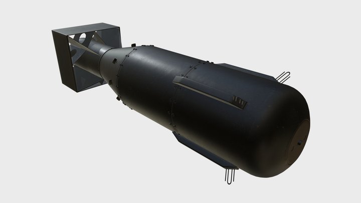 Little Boy nuclear bomb 3D Model