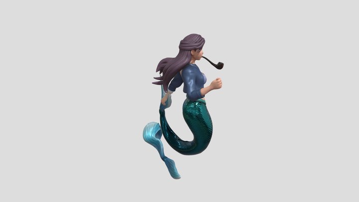 3d+модель+русалки 3D Model