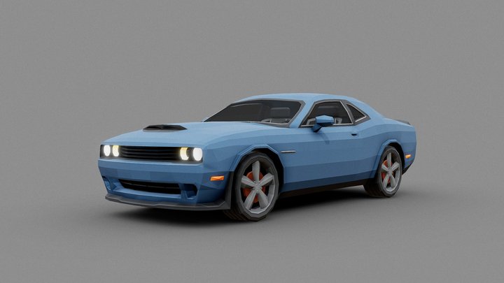 2015 Dodge Challanger (Low Poly) 3D Model