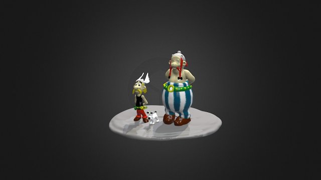 Astérix, Obélix and Idéfix 3D Model