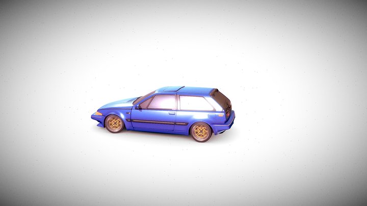 Volvo 480 slammed on Work Equip 03 wheels 3D Model