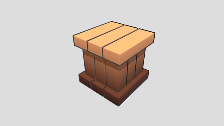 Cartoon Box 3D Model