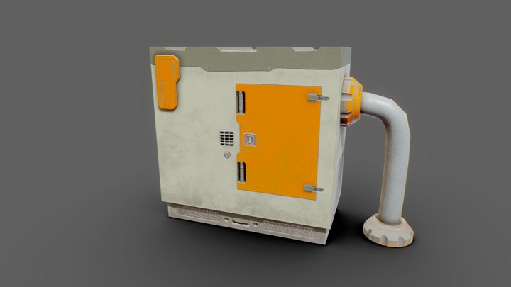 Electricbox 2 Lowpoly 3D Model