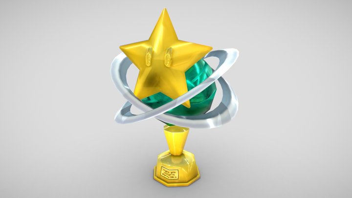 Star Gold Trophy - Mario Kart 7 3D Model