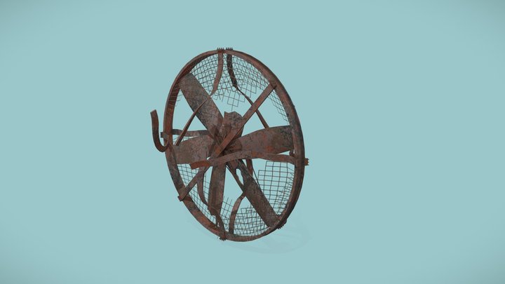 industrial damaged fan 3D Model