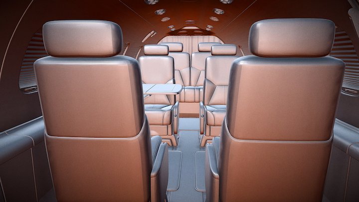 Gulfstream G650 interior 3D Model