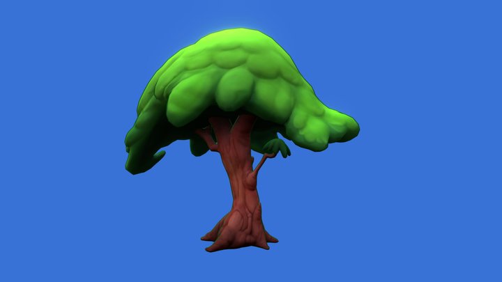 Toon Tree 3D Model