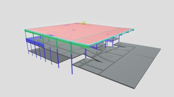 Überdachung/Roof Steel 3D Model