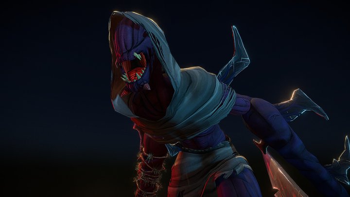Shard demon monster (game ready) 3D Model