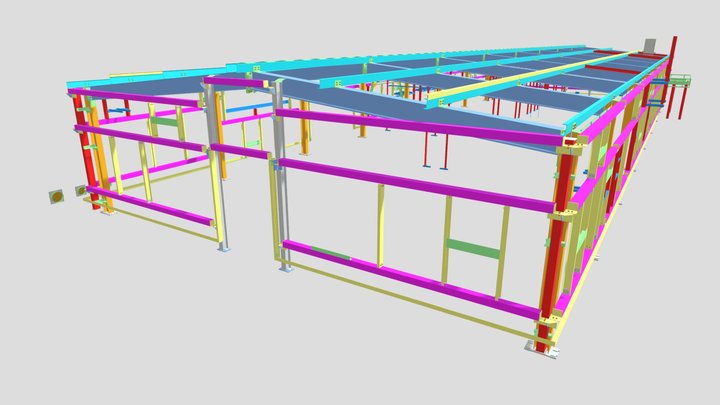Production building of a solar power station 3D Model