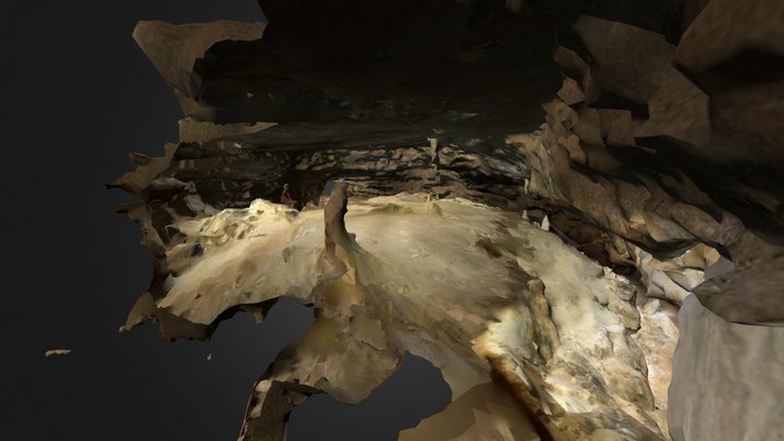Carroll Cave, large tunnel below entrance shaft 3D Model