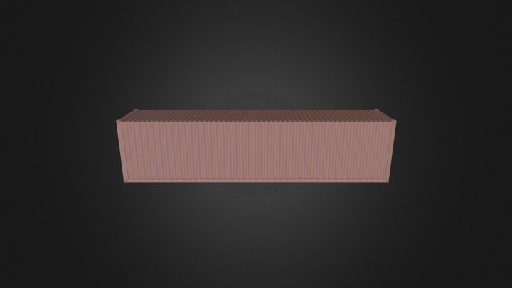 Морской контейнер 40 футов высокий 3D Model