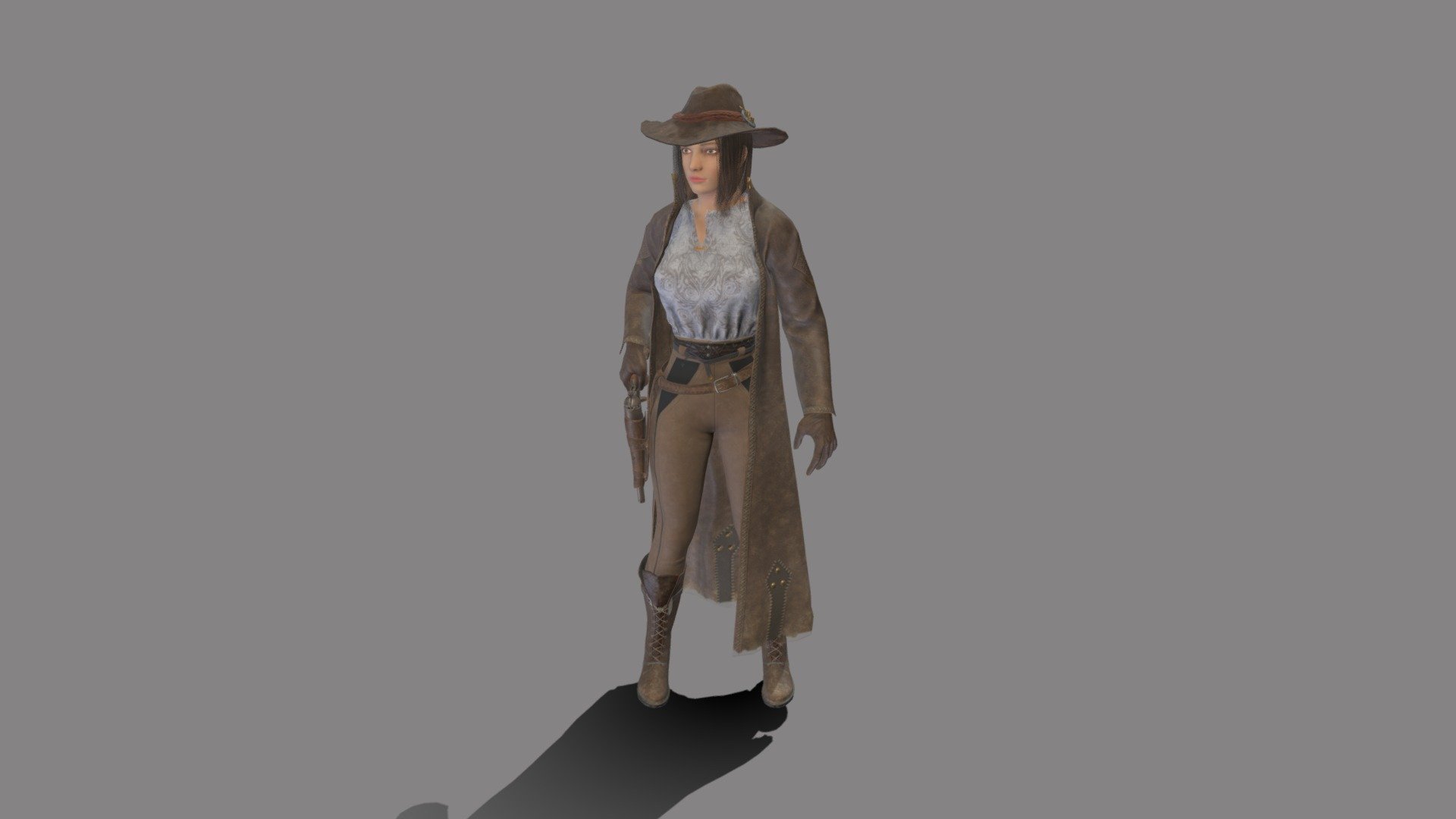 Girl hunter Low-poly 3D model - 3D model by puzanovanton2015 [cfef274 ...