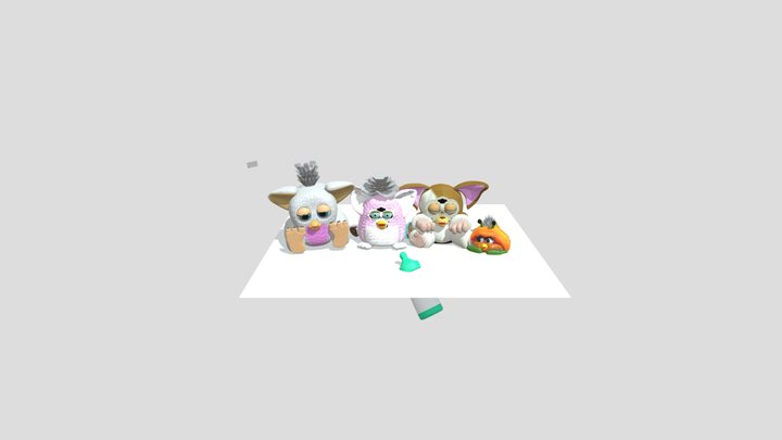 Furby Extras pack (furbaca inclued) 3D Model