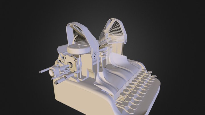 typewriter.3ds 3D Model