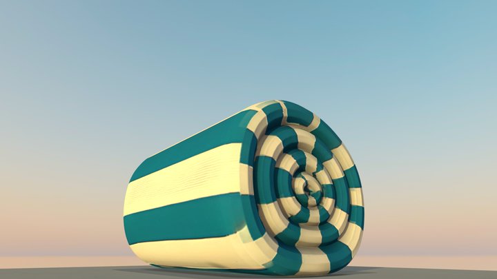 Elegant Vintage Blue Towel – Modèle 3D gratuit STL