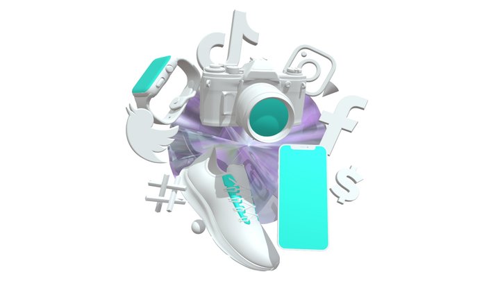 Poplar website animations 3D Model