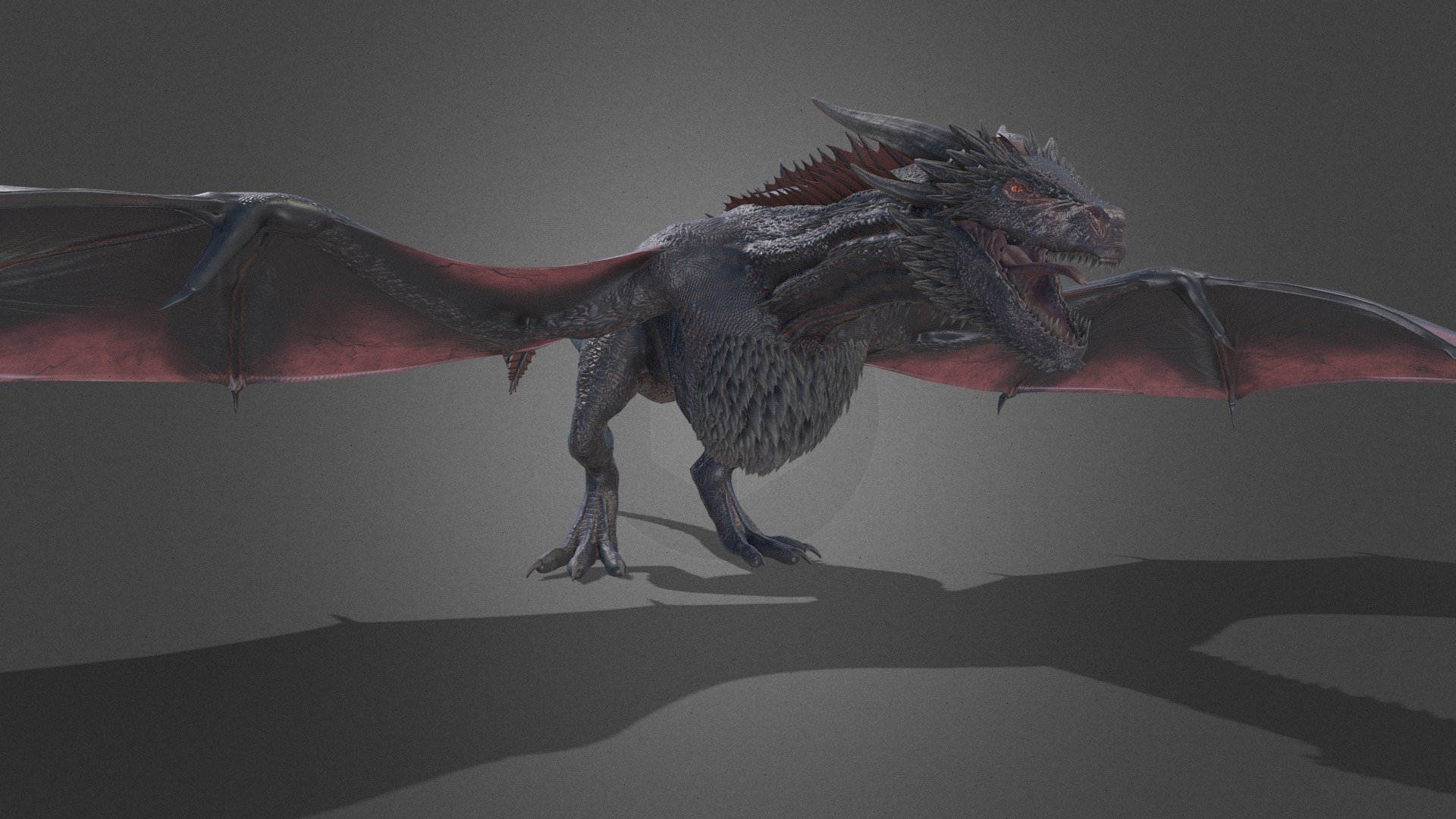 权力的游戏喷火龙飞龙卓耿Game of Thrones Drogon - 3D model by oYDWEo (@907104322 ...