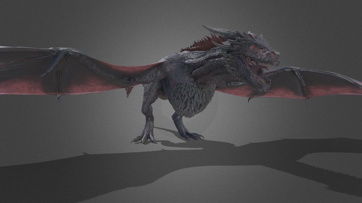 权力的游戏喷火龙飞龙卓耿Game of Thrones Drogon 3D Model