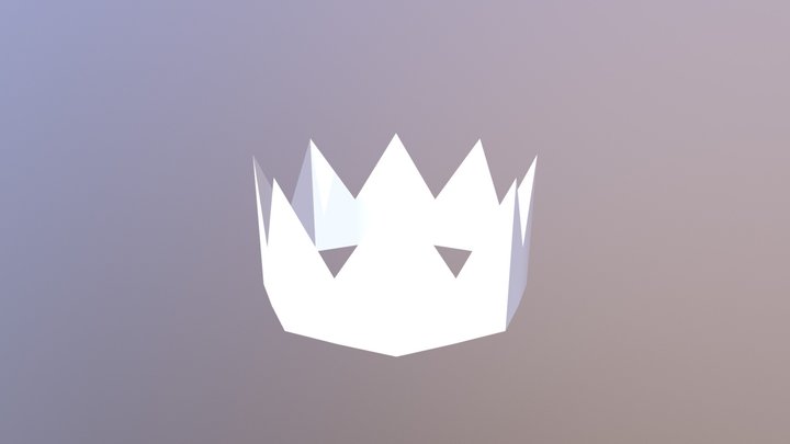 Crown - 8 Points Flat 3D Model
